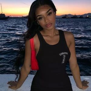 Chrome of hearts  black tank top dress